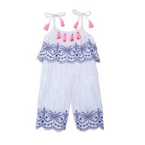 NWT. EGG New York
Little Girl's & Girl's Embroidered Summer Jumper. Size 10